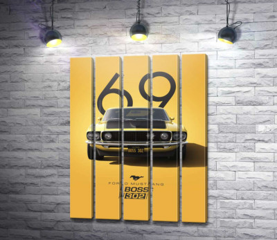 Модульная картина "Ford Mustang Boss 302"