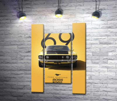 Модульная картина "Ford Mustang Boss 302"