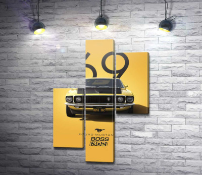 Модульна картина "Ford Mustang Boss 302"