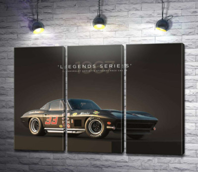 Модульна картина "Chevrolet Corvette 1967 Race"