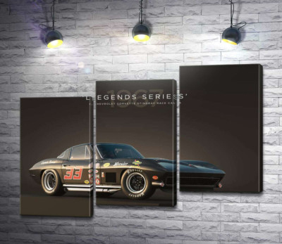 Модульна картина "Chevrolet Corvette 1967 Race"