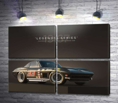 Модульна картина "Chevrolet Corvette 1967 Race"