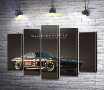 Модульна картина "Chevrolet Corvette 1967 Race"