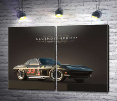 Модульна картина "Chevrolet Corvette 1967 Race"
