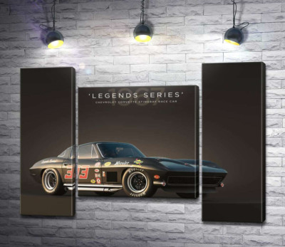 Модульна картина "Chevrolet Corvette 1967 Race"