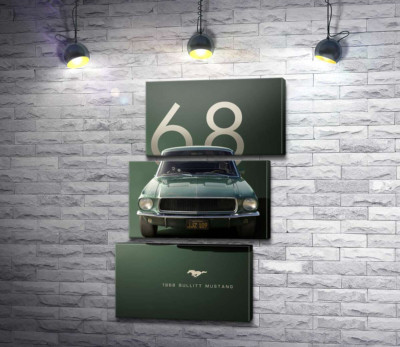 Модульная картина "Ford Bullit Mustang 1968"