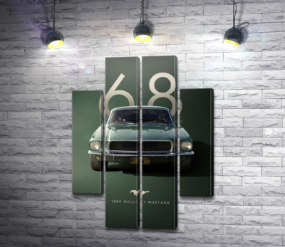 Модульна картина "Ford Bullit Mustang 1968 року"