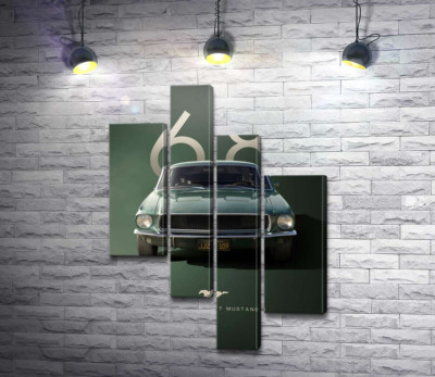 Модульная картина "Ford Bullit Mustang 1968"