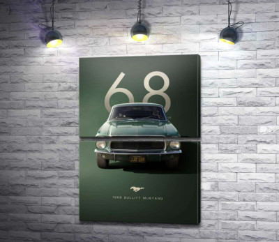 Модульная картина "Ford Bullit Mustang 1968"