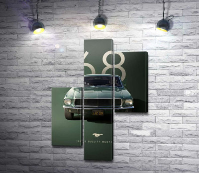 Модульна картина "Ford Bullit Mustang 1968 року"