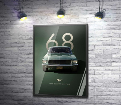 Постер "Ford Bullit Mustang 1968 року"