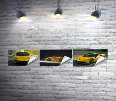Желтые Lambo, Porshe, Ferrari