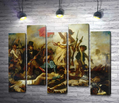 Модульная картина "Свобода, ведущая народ"