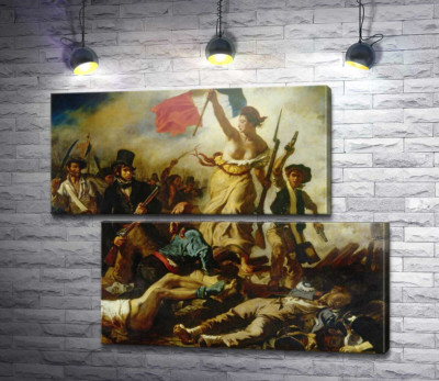 Модульная картина "Свобода, ведущая народ"