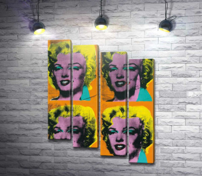 Модульная картина "Orange Marilyn"