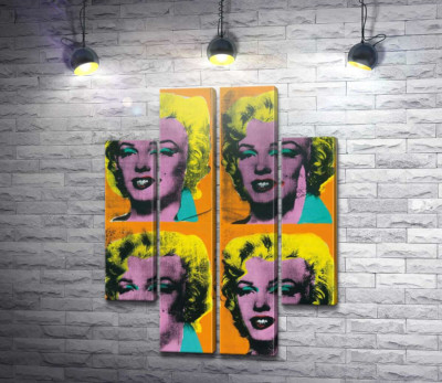 Модульная картина "Orange Marilyn"