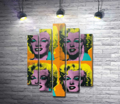 Модульная картина "Orange Marilyn"
