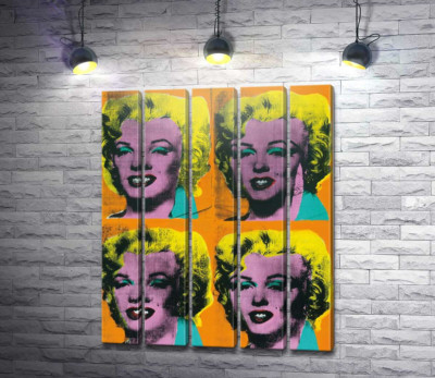 Модульная картина "Orange Marilyn"