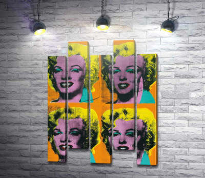Модульная картина "Orange Marilyn"