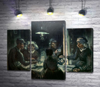 Модульная картина "Едоки картофеля"
