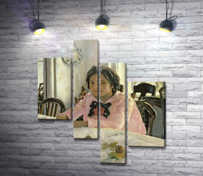 Модульна картина "Дівчина з персики"