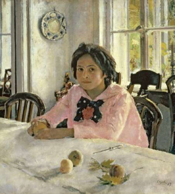 Дівчина з персики