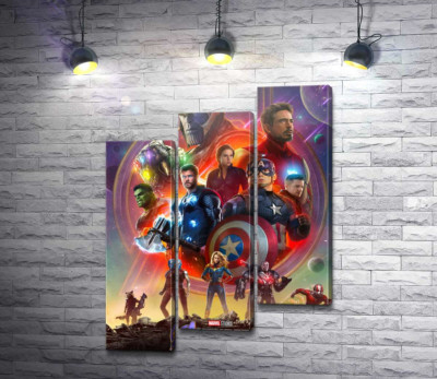 Модульная картина "Герои Marvel Avengers"