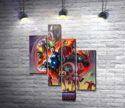 Модульная картина "Герои Marvel Avengers"