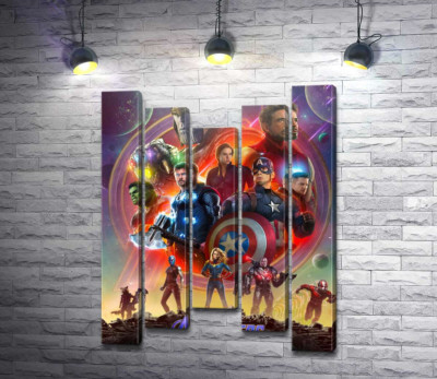 Модульна картина "Герої Marvel Avengers"