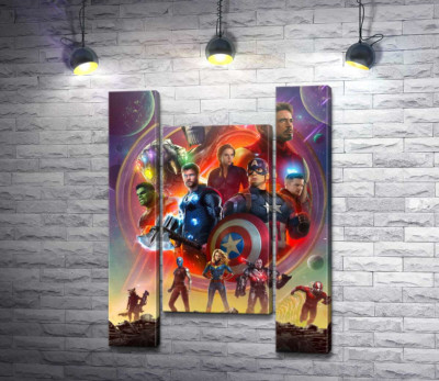 Модульна картина "Герої Marvel Avengers"