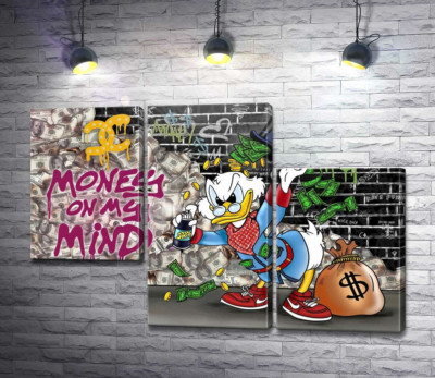 Модульная картина "Скрудж-бомбер: Money on my mind"