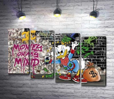 Модульная картина "Скрудж-бомбер: Money on my mind"