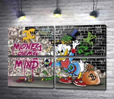 Модульна картина "Скрудж-бомбер: Money on my mind"