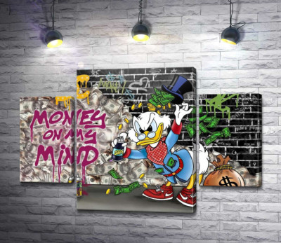 Модульная картина "Скрудж-бомбер: Money on my mind"