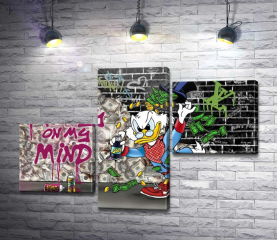 Модульная картина "Скрудж-бомбер: Money on my mind"