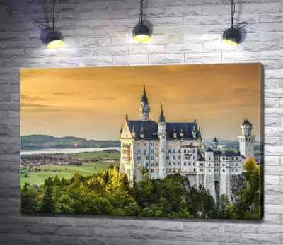 Сказочный вид на "Замок лебедя" (Neuschwanstein)