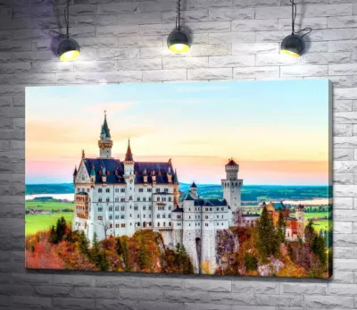 Осень на холмах вокруг замка Нойшванштайн (Neuschwanstein)