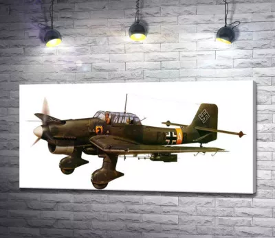 "Штука" (Junkers Ju 87) немецкий пикирующий бомбардировщик времен Второй мировой войны