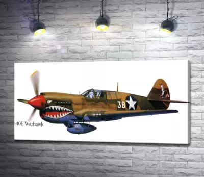 Американский истребитель Curtiss P-40 Warhawk времен Второй мировой войны