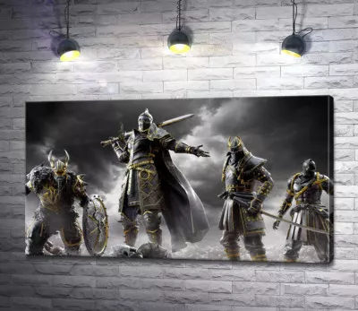 Воины разных стран на постере игры For Honor