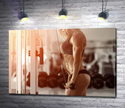 Спортивна фігура дівчини на тренажері