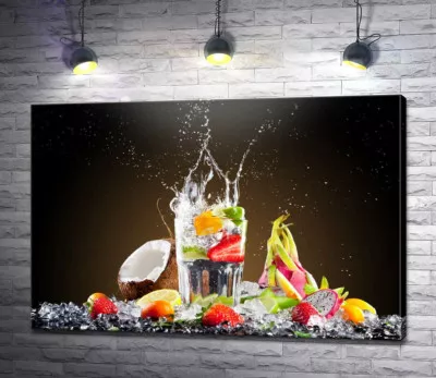 Микс фруктов со льдом
