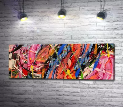Разноцветные абстрактные мазки и пятна
