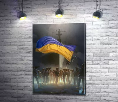 Украинская морская пехота против русского военного корабля