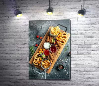 Дошка із фритюрними закусками
