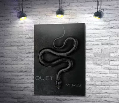 Quiet Moves - плакат с черной змеей