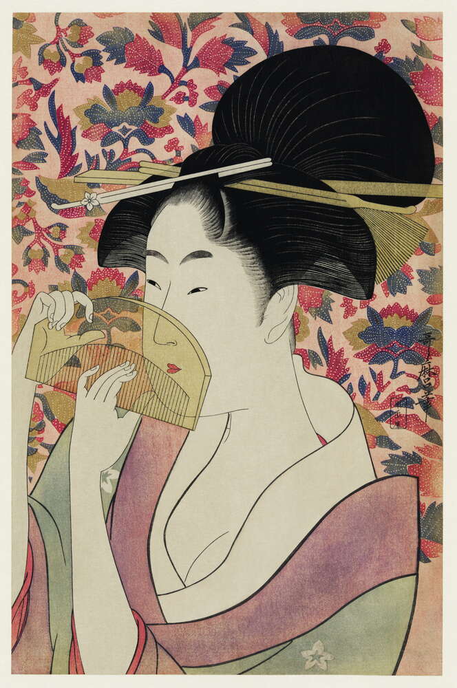 картина-постер Гребень (Kushi) - Китагава Утамаро (Kitagawa Utamaro)
