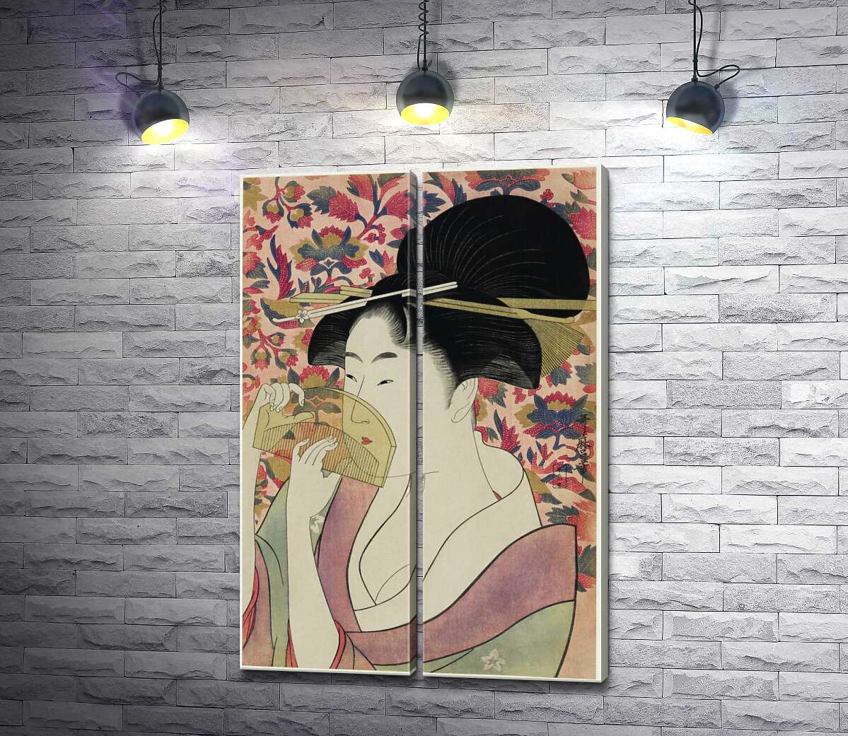 модульная картина Гребень (Kushi) - Китагава Утамаро (Kitagawa Utamaro)