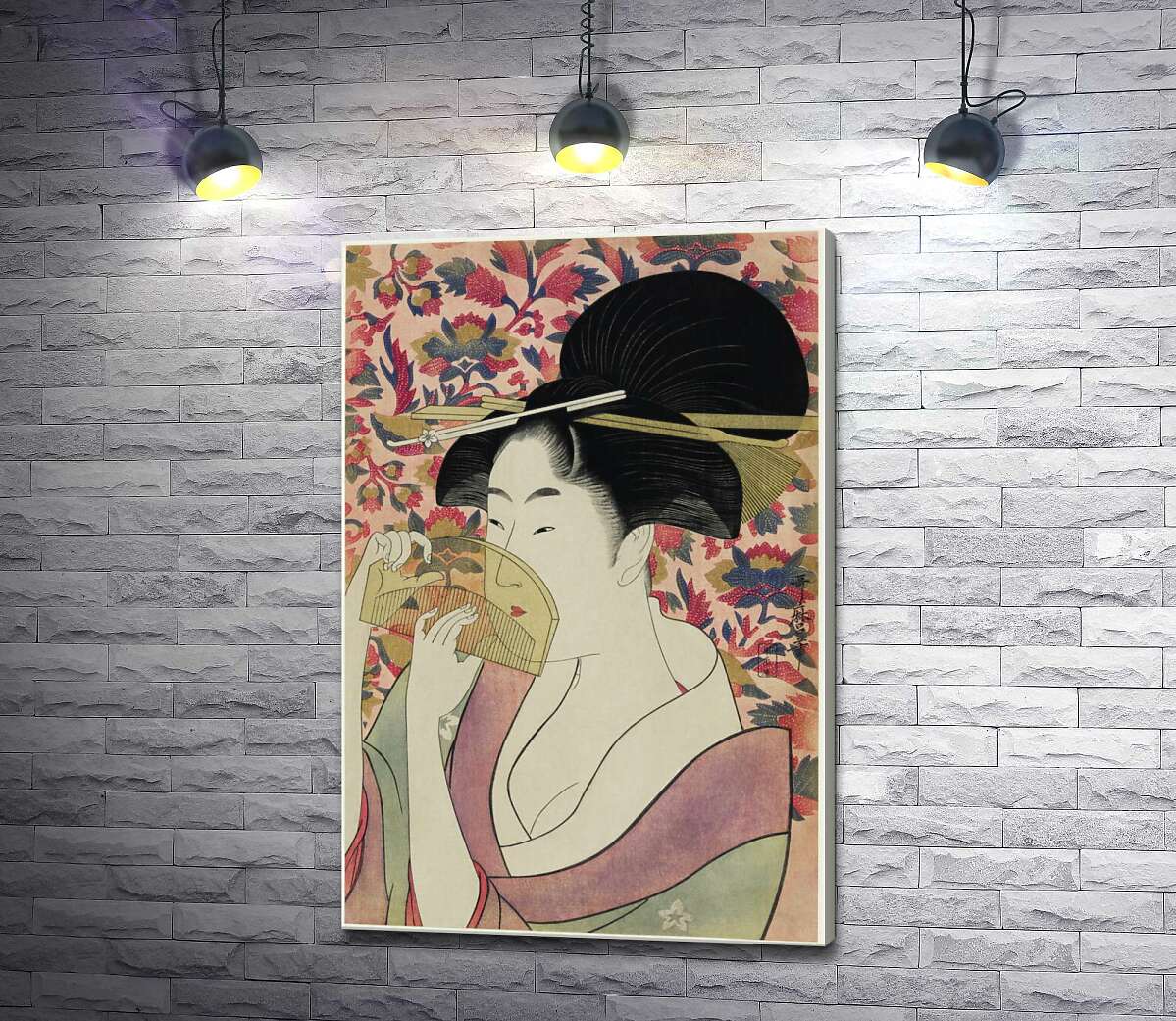 картина Гребень (Kushi) - Китагава Утамаро (Kitagawa Utamaro)