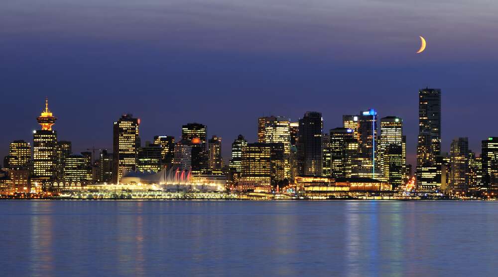 картина-постер Сияние ночного Ванкувера